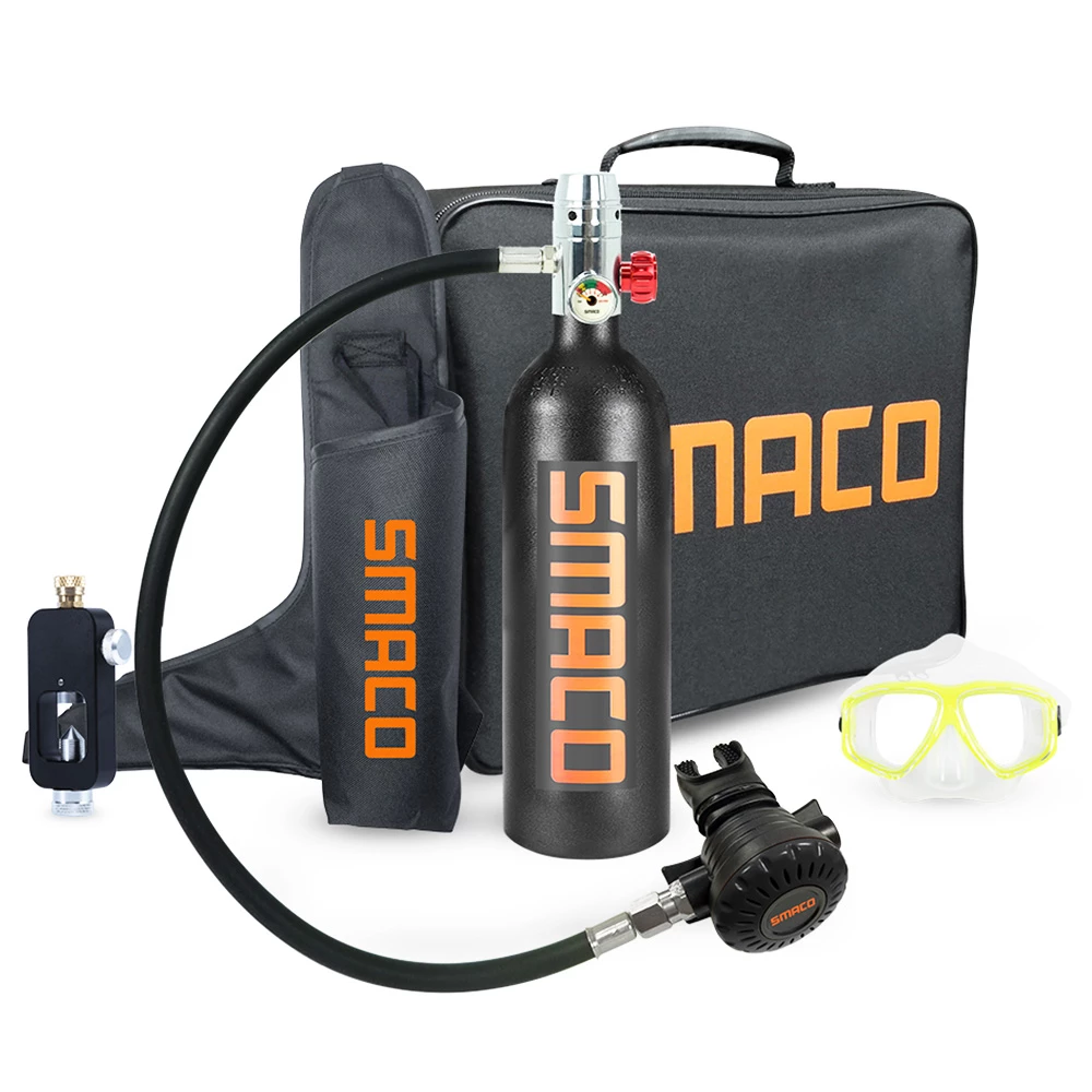 SMACO S400 1L Mini Scuba Diving Tank With DOT Certified 15-20 Minutes Using Time 1L Portable Bag - Black 3 SMACO S400 1L Mini Scuba Diving Tank With DOT Certified 15-20 Minutes Using Time 1L Portable Bag - Black