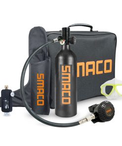SMACO S400 Plus 1L Mini Scuba Diving Tank For 15-20 Minutes Using Time Lightweight And Portable Diving Set - Black -rockbros-shop SMACO S400 Plus 1L Mini Scuba Diving Tank for 15 20 Minutes Black 500453 3