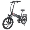 Samebike 20LVXD30 Portable Folding Smart Electric Moped Bike 350W Motor 35km/h Max Speed 20 Inch Tire - Black -rockbros-shop Samebike 20LVXD30 Folding Electric Moped Bike Black 519001 0