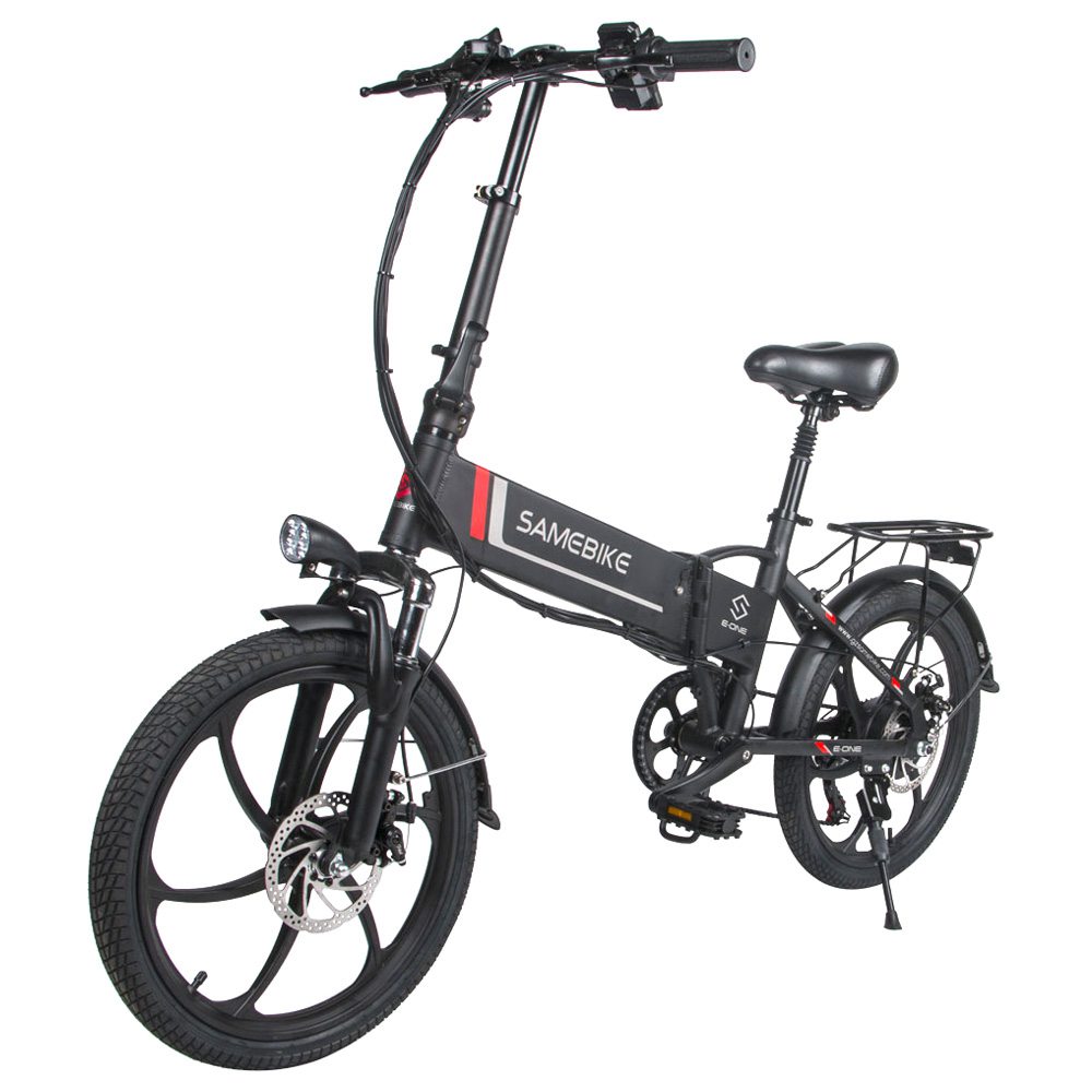 Samebike 20LVXD30 Portable Folding Smart Electric Moped Bike 350W Motor 35km/h Max Speed 20 Inch Tire - Black Samebike 20LVXD30 Portable Folding Smart Electric Moped Bike 350W Motor 35km/h Max Speed 20 Inch Tire - Black -rockbros-shop Samebike 20LVXD30 Folding Electric Moped Bike Black 519001 0