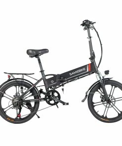 SAMEBIKE 20LVXD30-II Folding Electric Moped Bike 20'' Tire 48V 350W Motor 10Ah Battery 30km/h Max Speed - Black