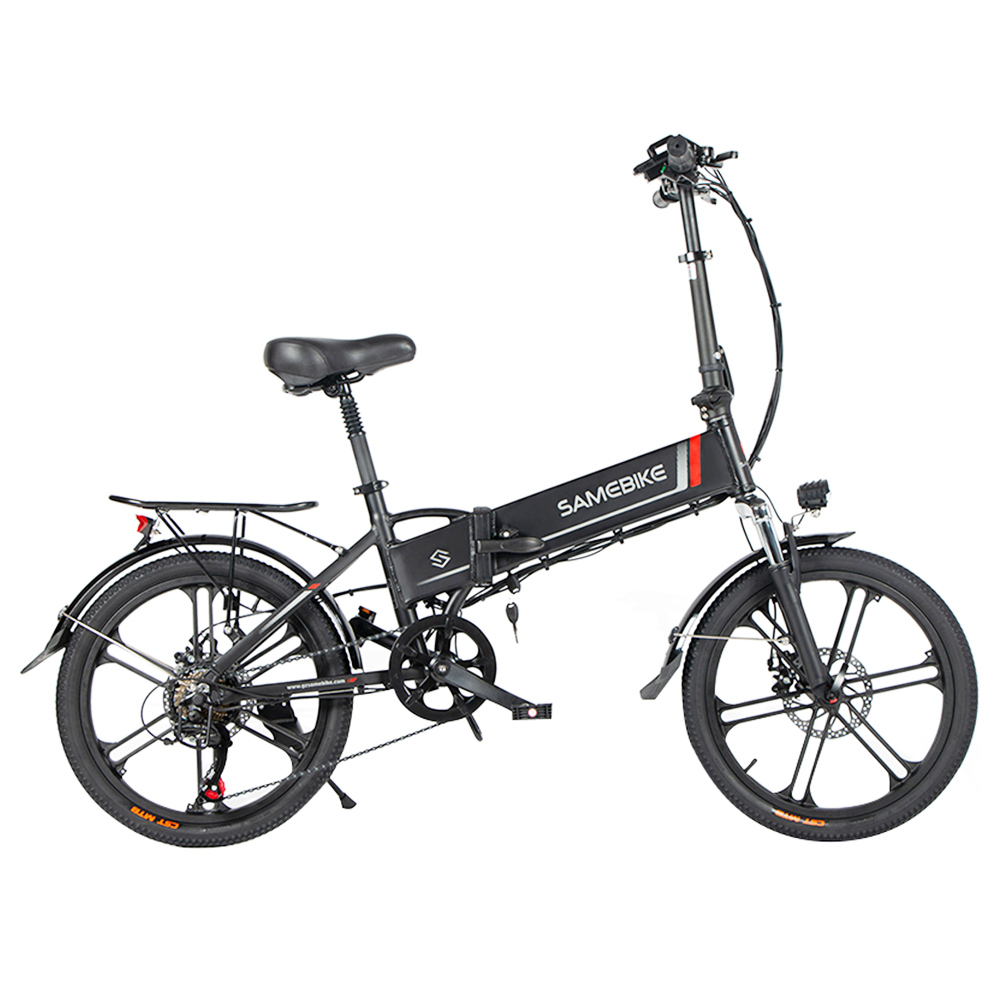 SAMEBIKE 20LVXD30-II Folding Electric Moped Bike 20'' Tire 48V 350W Motor 10Ah Battery 30km/h Max Speed - Black SAMEBIKE 20LVXD30-II Folding Electric Moped Bike 20'' Tire 48V 350W Motor 10Ah Battery 30km/h Max Speed - Black -rockbros-shop Samebike 20LVXD30 II Folding Electric Moped Bike black 504831 0