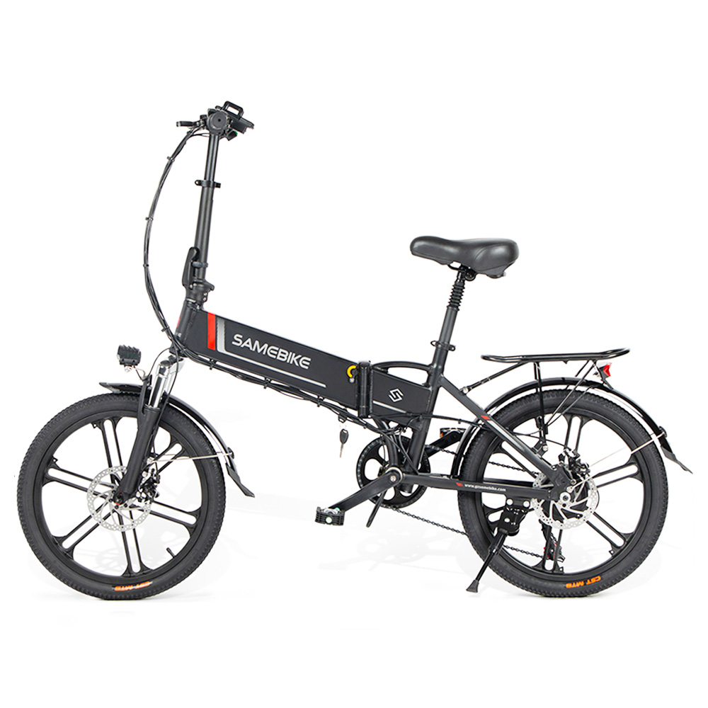 SAMEBIKE 20LVXD30-II Folding Electric Moped Bike 20'' Tire 48V 350W Motor 10Ah Battery 30km/h Max Speed - Black SAMEBIKE 20LVXD30-II Folding Electric Moped Bike 20'' Tire 48V 350W Motor 10Ah Battery 30km/h Max Speed - Black -rockbros-shop Samebike 20LVXD30 II Folding Electric Moped Bike black 504831 1
