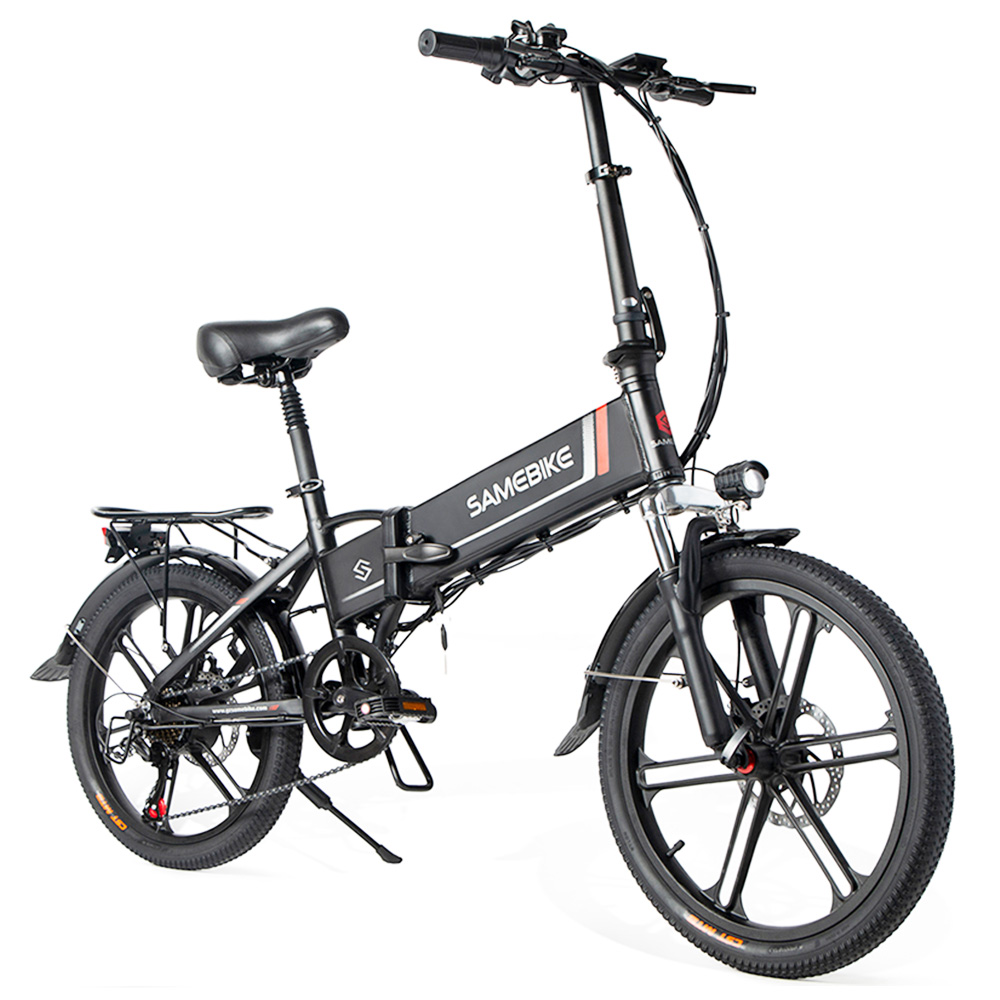 SAMEBIKE 20LVXD30-II Folding Electric Moped Bike 20'' Tire 48V 350W Motor 10Ah Battery 30km/h Max Speed - Black SAMEBIKE 20LVXD30-II Folding Electric Moped Bike 20'' Tire 48V 350W Motor 10Ah Battery 30km/h Max Speed - Black -rockbros-shop Samebike 20LVXD30 II Folding Electric Moped Bike black 504831 3