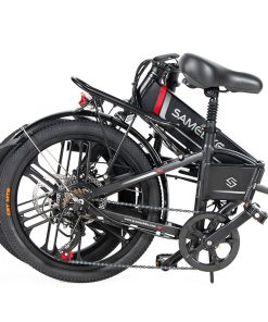 SAMEBIKE 20LVXD30-II Folding Electric Moped Bike 20'' Tire 48V 350W Motor 10Ah Battery 30km/h Max Speed - Black 6 SAMEBIKE 20LVXD30-II Folding Electric Moped Bike 20'' Tire 48V 350W Motor 10Ah Battery 30km/h Max Speed - Black -rockbros-shop Samebike 20LVXD30 II Folding Electric Moped Bike black 504831 4