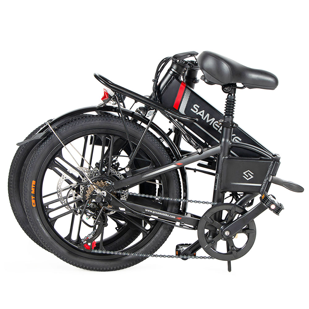 SAMEBIKE 20LVXD30-II Folding Electric Moped Bike 20'' Tire 48V 350W Motor 10Ah Battery 30km/h Max Speed - Black SAMEBIKE 20LVXD30-II Folding Electric Moped Bike 20'' Tire 48V 350W Motor 10Ah Battery 30km/h Max Speed - Black -rockbros-shop Samebike 20LVXD30 II Folding Electric Moped Bike black 504831 4