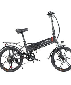 SAMEBIKE 20LVXD30-II Folding Electric Moped Bike 20'' Tire 48V 350W Motor 10Ah Battery 30km/h Max Speed - Black