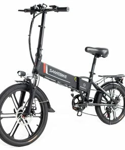 SAMEBIKE 20LVXD30-II Folding Electric Moped Bike 20'' Tire 48V 350W Motor 10Ah Battery 30km/h Max Speed - Black -rockbros-shop Samebike 20LVXD30 II Folding Electric Moped Bike black 504832 2