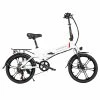 Samebike 20LVXD30-II Folding Electric Moped Bike 20'' Tire 48V 350W Motor 10Ah Battery 30km/h Max Speed - White -rockbros-shop Samebike 20LVXD30 II Folding Electric Moped Bike white 513295 0