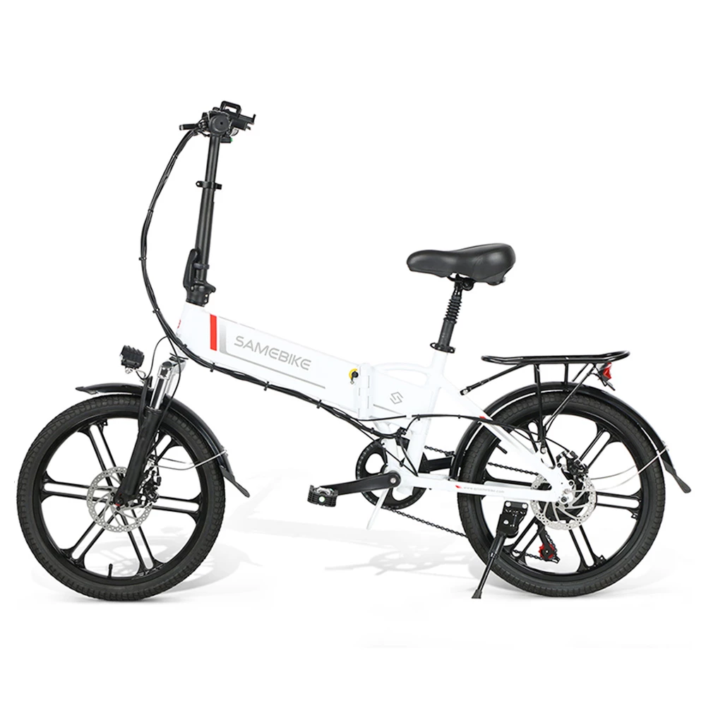 Samebike 20LVXD30-II Folding Electric Moped Bike 20'' Tire 48V 350W Motor 10Ah Battery 30km/h Max Speed - White 4 Samebike 20LVXD30-II Folding Electric Moped Bike 20'' Tire 48V 350W Motor 10Ah Battery 30km/h Max Speed - White - Image 2