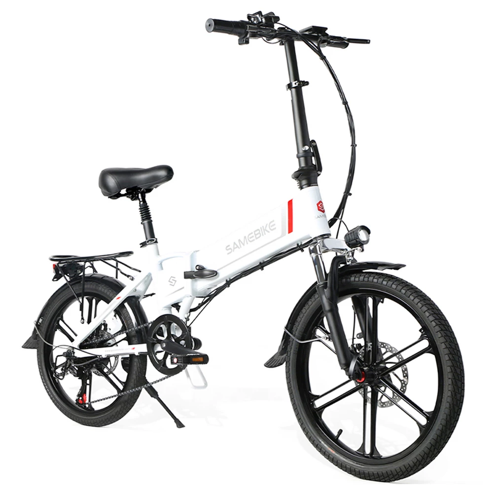 Samebike 20LVXD30-II Folding Electric Moped Bike 20'' Tire 48V 350W Motor 10Ah Battery 30km/h Max Speed - White 5 Samebike 20LVXD30-II Folding Electric Moped Bike 20'' Tire 48V 350W Motor 10Ah Battery 30km/h Max Speed - White - Image 3
