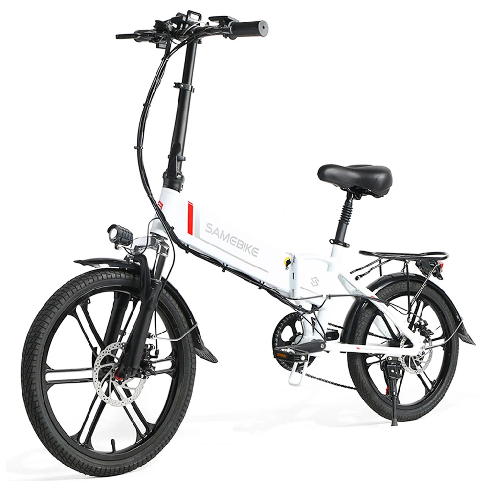 Samebike 20LVXD30-II Folding Electric Moped Bike 20'' Tire 48V 350W Motor 10Ah Battery 30km/h Max Speed - White 6 Samebike 20LVXD30-II Folding Electric Moped Bike 20'' Tire 48V 350W Motor 10Ah Battery 30km/h Max Speed - White - Image 4