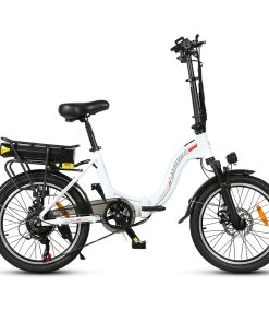 Samebike JG20 Smart Folding Electric Moped Bike 350W Motor 10Ah Battery 32km/h Max Speed 20 Inch Tire - White
