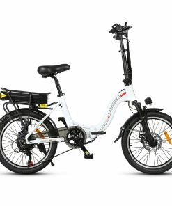 Samebike JG20 Smart Folding Electric Moped Bike 350W Motor 10Ah Battery 32km/h Max Speed 20 Inch Tire - White