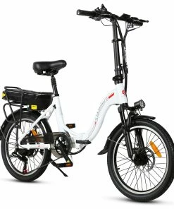 Samebike JG20 Smart Folding Electric Moped Bike 350W Motor 10Ah Battery 32km/h Max Speed 20 Inch Tire - White -rockbros-shop Samebike JG20 Smart Folding Electric Bike 350W Motor White 516276 2