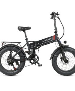 SAMEBIKE LOTDM200-FT Folding Electric Moped Bike 350W Motor 10Ah Battery Max 30km/h 20 Inch Tire - Black