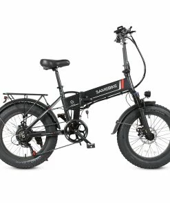 SAMEBIKE LOTDM200-FT Folding Electric Moped Bike 350W Motor 10Ah Battery Max 30km/h 20 Inch Tire - Black
