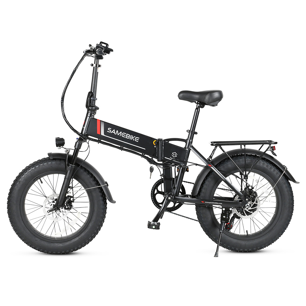 SAMEBIKE LOTDM200-FT Folding Electric Moped Bike 350W Motor 10Ah Battery Max 30km/h 20 Inch Tire - Black SAMEBIKE LOTDM200-FT Folding Electric Moped Bike 350W Motor 10Ah Battery Max 30km/h 20 Inch Tire - Black -rockbros-shop Samebike LOTDM200 FT Smart Folding Electric Moped Bike Black 494610 2