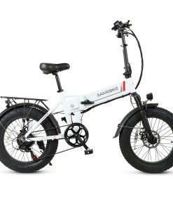 SAMEBIKE LOTDM200-FT Folding Electric Moped Bike 350W Motor 10Ah Battery Max 30km/h 20 Inch Tire - White