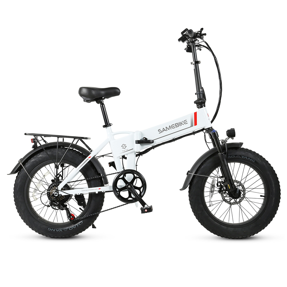 SAMEBIKE LOTDM200-FT Folding Electric Moped Bike 350W Motor 10Ah Battery Max 30km/h 20 Inch Tire - White SAMEBIKE LOTDM200-FT Folding Electric Moped Bike 350W Motor 10Ah Battery Max 30km/h 20 Inch Tire - White -rockbros-shop Samebike LOTDM200 FT Smart Folding Electric Moped Bike White 494611 0