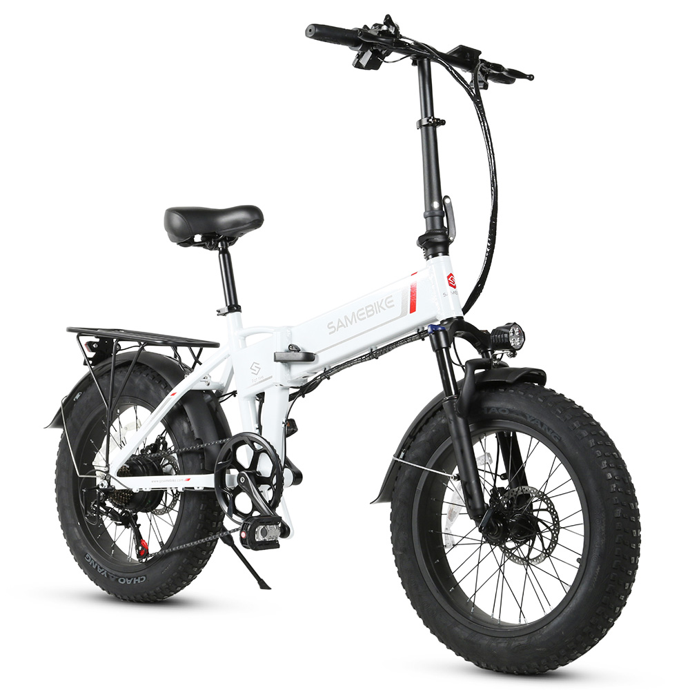 SAMEBIKE LOTDM200-FT Folding Electric Moped Bike 350W Motor 10Ah Battery Max 30km/h 20 Inch Tire - White SAMEBIKE LOTDM200-FT Folding Electric Moped Bike 350W Motor 10Ah Battery Max 30km/h 20 Inch Tire - White -rockbros-shop Samebike LOTDM200 FT Smart Folding Electric Moped Bike White 494611 1