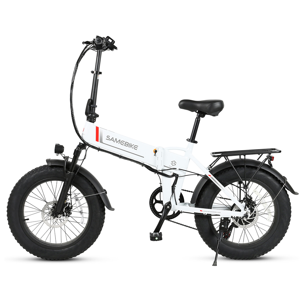 SAMEBIKE LOTDM200-FT Folding Electric Moped Bike 350W Motor 10Ah Battery Max 30km/h 20 Inch Tire - White SAMEBIKE LOTDM200-FT Folding Electric Moped Bike 350W Motor 10Ah Battery Max 30km/h 20 Inch Tire - White -rockbros-shop Samebike LOTDM200 FT Smart Folding Electric Moped Bike White 494611 2