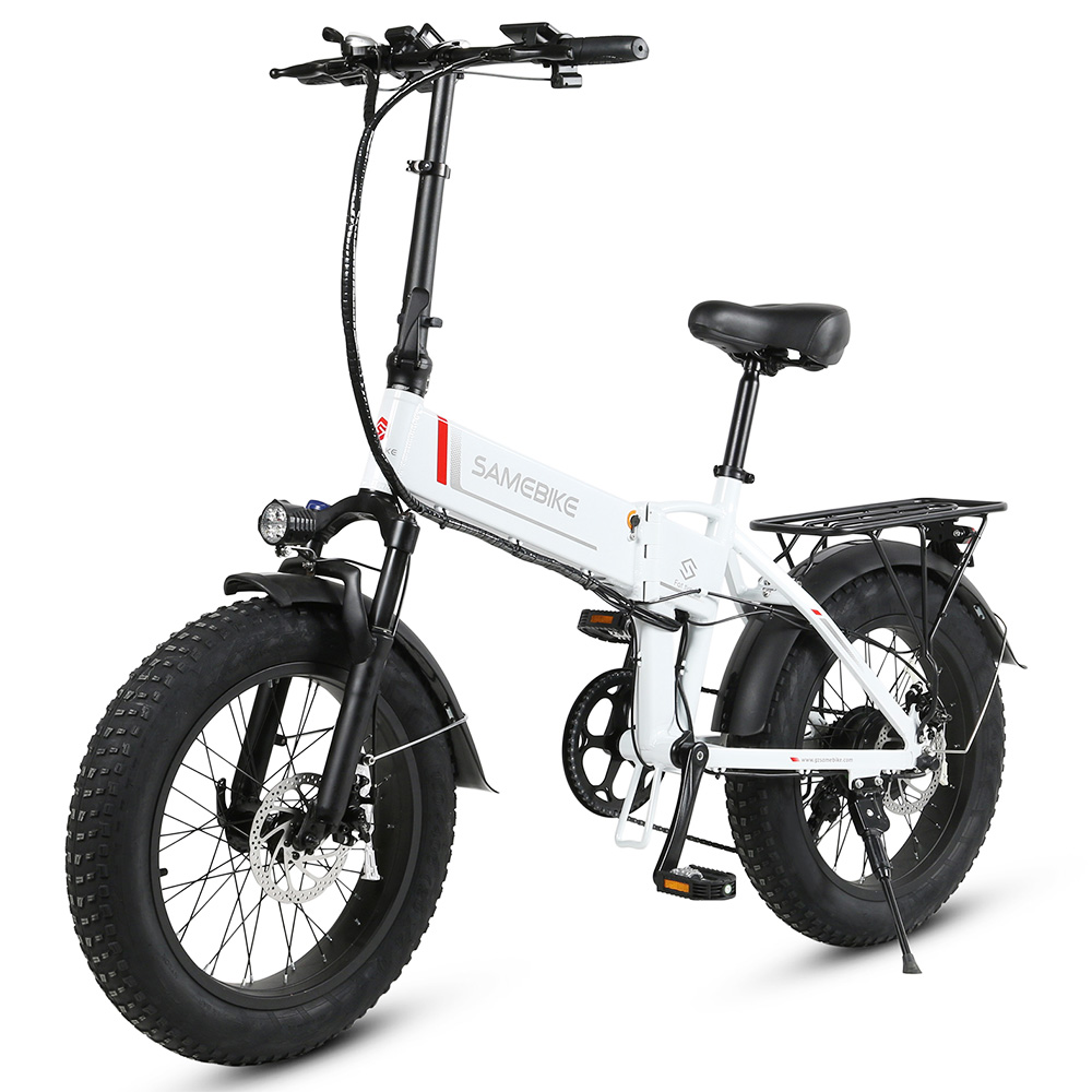 SAMEBIKE LOTDM200-FT Folding Electric Moped Bike 350W Motor 10Ah Battery Max 30km/h 20 Inch Tire - White SAMEBIKE LOTDM200-FT Folding Electric Moped Bike 350W Motor 10Ah Battery Max 30km/h 20 Inch Tire - White -rockbros-shop Samebike LOTDM200 FT Smart Folding Electric Moped Bike White 494611 3