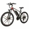 SAMEBIKE MY-SM26 8Ah 350W 48V 26inch Electric Bike 30km/h Top Speed 80km Mileage Range Max Load 150kg - Black -rockbros-shop Samebike MY SM26 Moped Electric Bike 350W Motor Black 507594 0