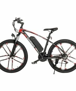 SAMEBIKE MY-SM26 8Ah 350W 48V 26inch Electric Bike 30km/h Top Speed 80km Mileage Range Max Load 150kg - Black -rockbros-shop Samebike MY SM26 Moped Electric Bike 350W Motor Black 507594 2