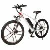 SAMEBIKE MY-SM26 Electric Bike 26 Inch Tires 350W Motor Max Speed 30km/h Up To 80km Range Max Load 150kg Dual Disk Brakes LCD Display Magnesium Alloy Rim - White 2 SAMEBIKE MY-SM26 Electric Bike 26 Inch Tires 350W Motor Max Speed 30km/h Up To 80km Range Max Load 150kg Dual Disk Brakes LCD Display Magnesium Alloy Rim - White -rockbros-shop Samebike MY SM26 Moped Electric Bike 350W Motor White 900162