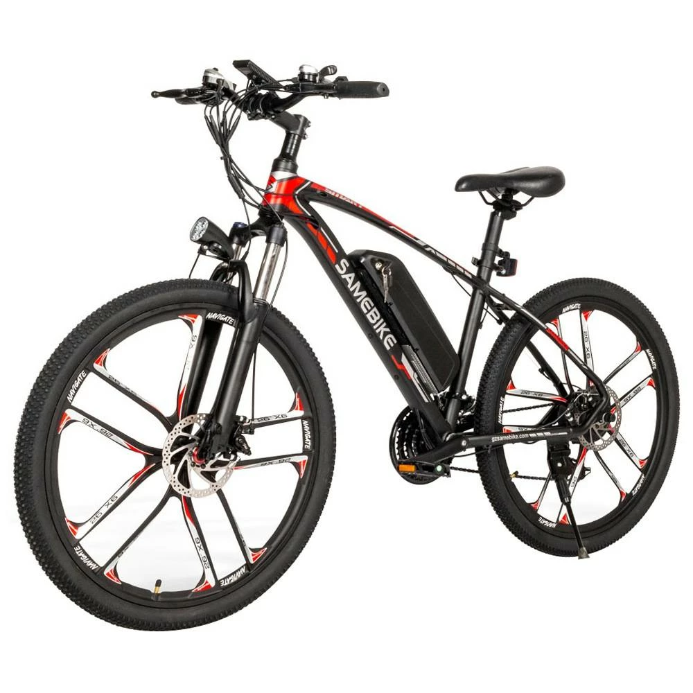 SAMEBIKE MY-SM26 Electric Bike 26 Inch Tires 350W Motor Max Speed 30km/h Up To 80km Range Max Load 150kg Dual Disk Brakes LCD Display Magnesium Alloy Rim - Black 5 SAMEBIKE MY-SM26 Electric Bike 26 Inch Tires 350W Motor Max Speed 30km/h Up To 80km Range Max Load 150kg Dual Disk Brakes LCD Display Magnesium Alloy Rim - Black - Image 3