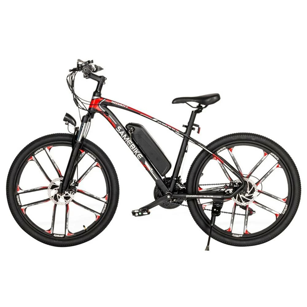 SAMEBIKE MY-SM26 Electric Bike 26 Inch Tires 350W Motor Max Speed 30km/h Up To 80km Range Max Load 150kg Dual Disk Brakes LCD Display Magnesium Alloy Rim - Black 6 SAMEBIKE MY-SM26 Electric Bike 26 Inch Tires 350W Motor Max Speed 30km/h Up To 80km Range Max Load 150kg Dual Disk Brakes LCD Display Magnesium Alloy Rim - Black - Image 4