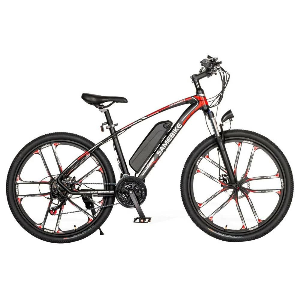 SAMEBIKE MY-SM26 Electric Bike 26 Inch Tires 350W Motor Max Speed 30km/h Up To 80km Range Max Load 150kg Dual Disk Brakes LCD Display Magnesium Alloy Rim - Black 4 SAMEBIKE MY-SM26 Electric Bike 26 Inch Tires 350W Motor Max Speed 30km/h Up To 80km Range Max Load 150kg Dual Disk Brakes LCD Display Magnesium Alloy Rim - Black - Image 2