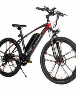 SAMEBIKE MY-SM26 Electric Bike 26 Inch Tires 350W Motor Max Speed 30km/h Up To 80km Range Max Load 150kg Dual Disk Brakes LCD Display Magnesium Alloy Rim - Black