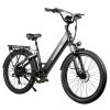 Samebike RS-A01 Electric Bike 750W Motor 70N.m 25-35km/h Max Speed 48V 14Ah Battery 26*3'' Tires With Rear Rack - Black -rockbros-shop Samebike RS A01 Electric Bike Black 519514 0