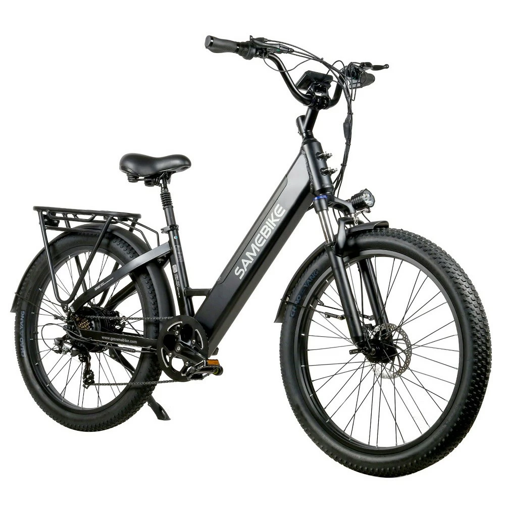Samebike RS-A01 Electric Bike 750W Motor 70N.m 25-35km/h Max Speed 48V 14Ah Battery 26*3'' Tires With Rear Rack - Black 3 Samebike RS-A01 Electric Bike 750W Motor 70N.m 25-35km/h Max Speed 48V 14Ah Battery 26*3'' Tires With Rear Rack - Black
