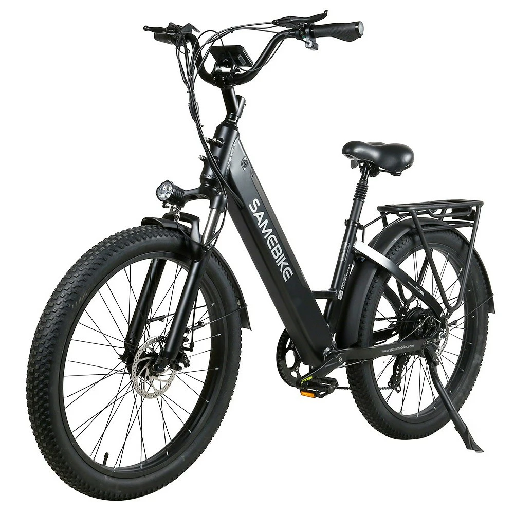 Samebike RS-A01 Electric Bike 750W Motor 70N.m 25-35km/h Max Speed 48V 14Ah Battery 26*3'' Tires With Rear Rack - Black 4 Samebike RS-A01 Electric Bike 750W Motor 70N.m 25-35km/h Max Speed 48V 14Ah Battery 26*3'' Tires With Rear Rack - Black - Image 2