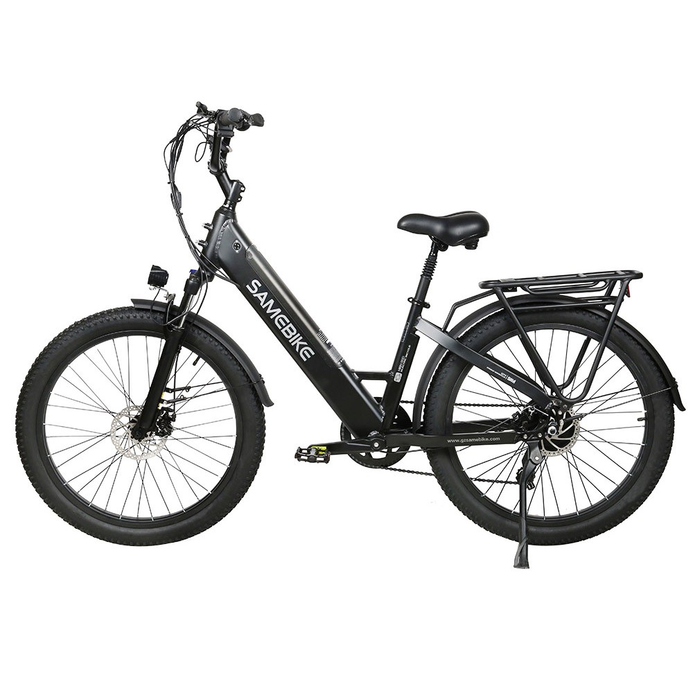 Samebike RS-A01 Electric Bike 750W Motor 70N.m 25-35km/h Max Speed 48V 14Ah Battery 26*3'' Tires with Rear Rack - Black Samebike RS-A01 Electric Bike 750W Motor 70N.m 25-35km/h Max Speed 48V 14Ah Battery 26*3'' Tires With Rear Rack - Black -rockbros-shop Samebike RS A01 Electric Bike Black 519515 3