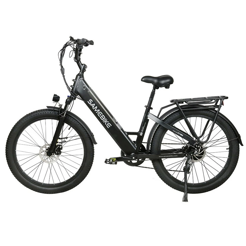 Samebike RS-A01 Electric Bike 750W Motor 70N.m 25-35km/h Max Speed 48V 14Ah Battery 26*3'' Tires With Rear Rack - Black 6 Samebike RS-A01 Electric Bike 750W Motor 70N.m 25-35km/h Max Speed 48V 14Ah Battery 26*3'' Tires With Rear Rack - Black - Image 4
