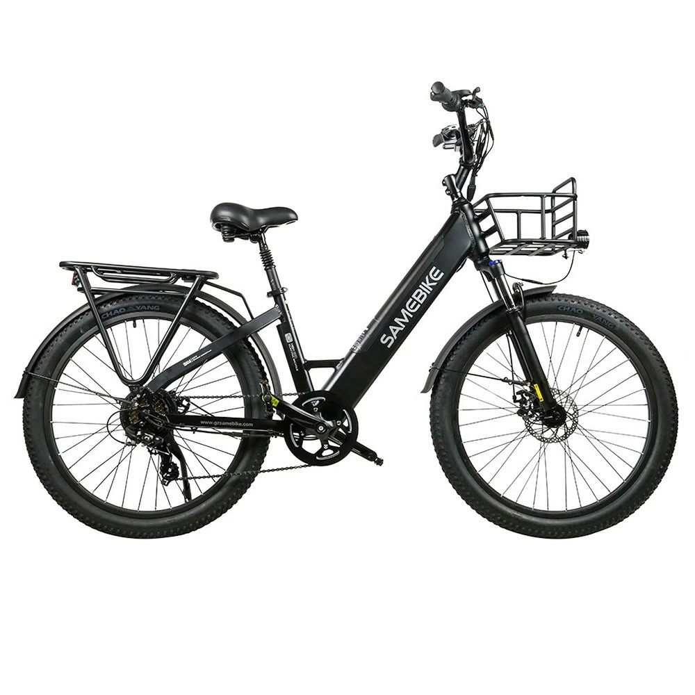 Samebike RS-A01 Electric Bike 750W Motor 70N.m 25-35km/h Max Speed 48V 14Ah Battery 26*3'' Tires With Rear Rack - Black 7 Samebike RS-A01 Electric Bike 750W Motor 70N.m 25-35km/h Max Speed 48V 14Ah Battery 26*3'' Tires With Rear Rack - Black - Image 5