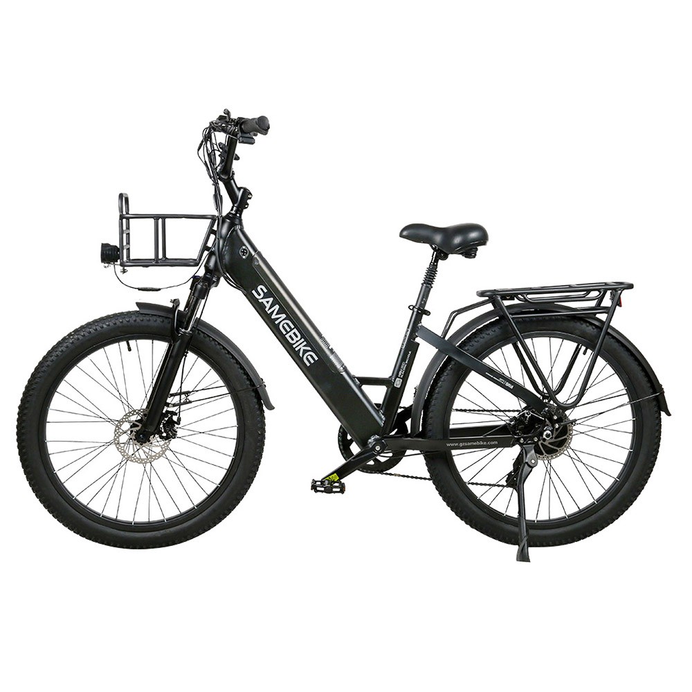 Samebike RS-A01 Electric Bike 750W Motor 70N.m 25-35km/h Max Speed 48V 14Ah Battery 26*3'' Tires with Rear Rack - Black Samebike RS-A01 Electric Bike 750W Motor 70N.m 25-35km/h Max Speed 48V 14Ah Battery 26*3'' Tires With Rear Rack - Black -rockbros-shop Samebike RS A01 Electric Bike Black 519515 5