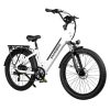 Samebike RS-A01 Electric Bike 750W Motor 70N.m 25-35km/h Max Speed 48V 14Ah Battery 26*3'' Tires With Rear Rack - White -rockbros-shop Samebike RS A01 Electric Bike White 519517 0