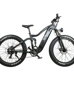 Samebike RS-A08 Electric Mountain Bike 26*4.0'' Fat Tires 17Ah Battery 750W Motor 35km/h Max Speed Shimano 7 Speed Gear -rockbros-shop Samebike RS A08 Electric Mountain Bike Black 519566 3