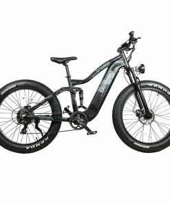 Samebike RS-A08 Electric Mountain Bike 26*4.0'' Fat Tires 17Ah Battery 750W Motor 35km/h Max Speed Shimano 7 Speed Gear -rockbros-shop Samebike RS A08 Electric Mountain Bike Black 519566 3