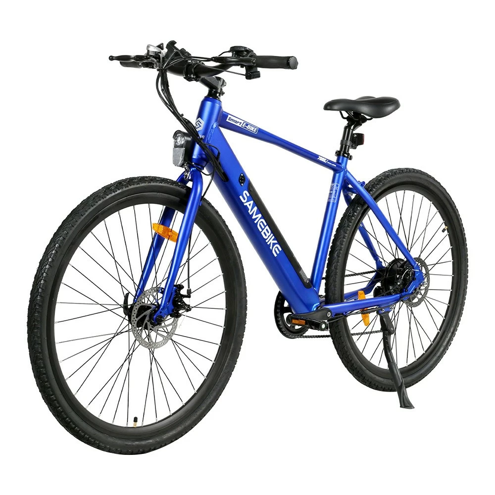 Samebike XWP10 Electric Bike 700*45C KENDA Tires 350W Motor 32Km/h Max Speed 36V 10.4Ah Battery For 40-80KM Range Dual Disc Brakes Shimano 7-Speed Gear App Control - Blue 5 Samebike XWP10 Electric Bike 700*45C KENDA Tires 350W Motor 32Km/h Max Speed 36V 10.4Ah Battery For 40-80KM Range Dual Disc Brakes Shimano 7-Speed Gear App Control - Blue - Image 3