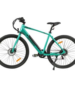 Samebike XWP10 Electric Bike 700*45C KENDA Tires 350W Motor 32Km/h Max Speed 36V 10.4Ah Battery For 40-80KM Range Dual Disc Brakes Shimano 7-Speed Gear App Control - Green -rockbros-shop Samebike XWP10 Electric Bike Green 518893 1