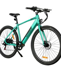 Samebike XWP10 Electric Bike 700*45C KENDA Tires 350W Motor 32Km/h Max Speed 36V 10.4Ah Battery For 40-80KM Range Dual Disc Brakes Shimano 7-Speed Gear App Control - Green -rockbros-shop Samebike XWP10 Electric Bike Green 518893 3