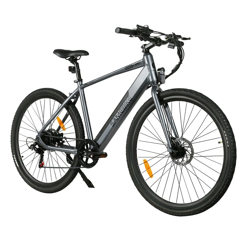 Samebike XWP10 Electric Bike 700*45C KENDA Tires 350W Motor 32Km/h Max Speed 36V 10.4Ah Battery For 40-80KM Range Dual Disc Brakes Shimano 7-Speed Gear App Control - Gray 4 Samebike XWP10 Electric Bike 700*45C KENDA Tires 350W Motor 32Km/h Max Speed 36V 10.4Ah Battery For 40-80KM Range Dual Disc Brakes Shimano 7-Speed Gear App Control - Gray - Image 2