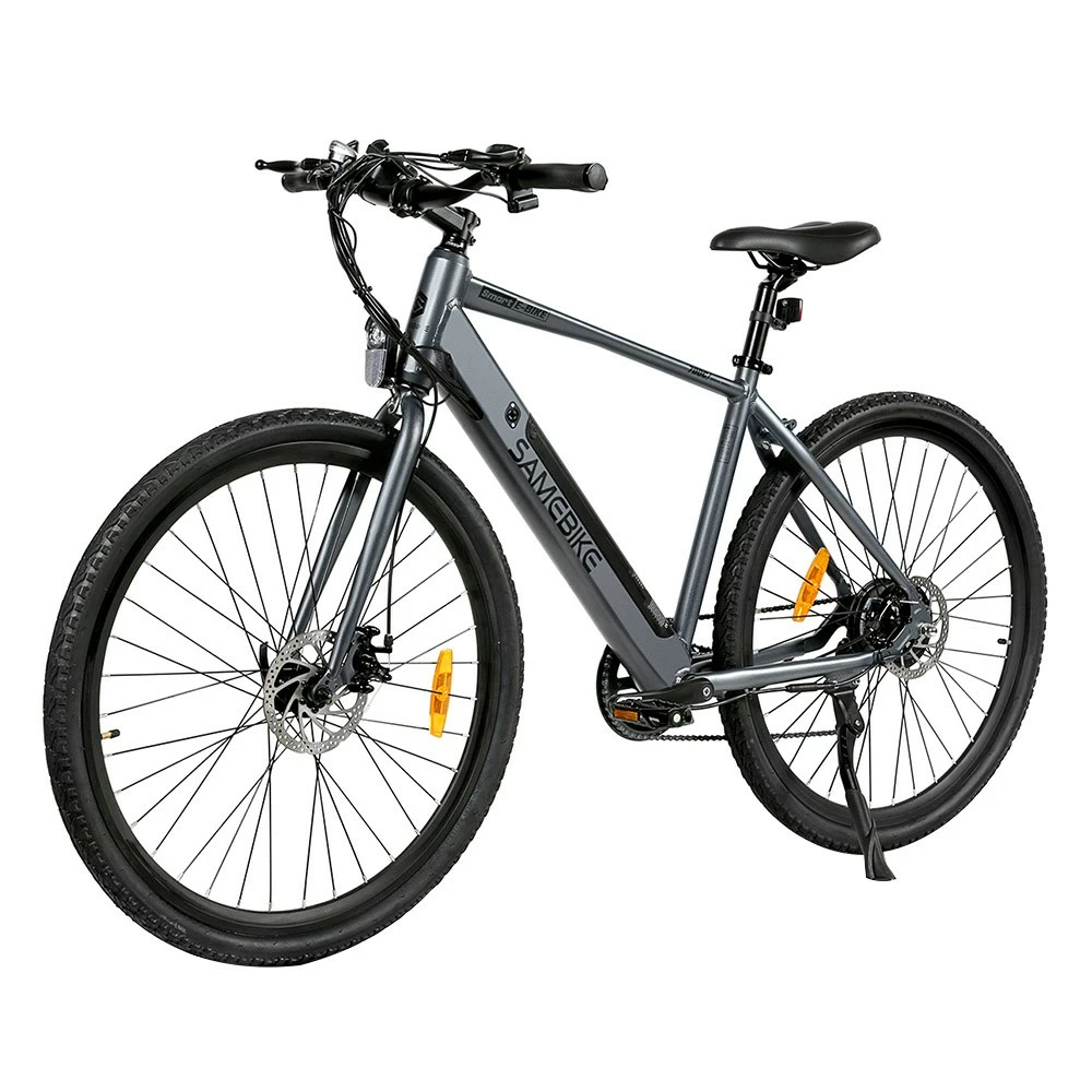 Samebike XWP10 Electric Bike 700*45C KENDA Tires 350W Motor 32Km/h Max Speed 36V 10.4Ah Battery For 40-80KM Range Dual Disc Brakes Shimano 7-Speed Gear App Control - Gray 5 Samebike XWP10 Electric Bike 700*45C KENDA Tires 350W Motor 32Km/h Max Speed 36V 10.4Ah Battery For 40-80KM Range Dual Disc Brakes Shimano 7-Speed Gear App Control - Gray - Image 3