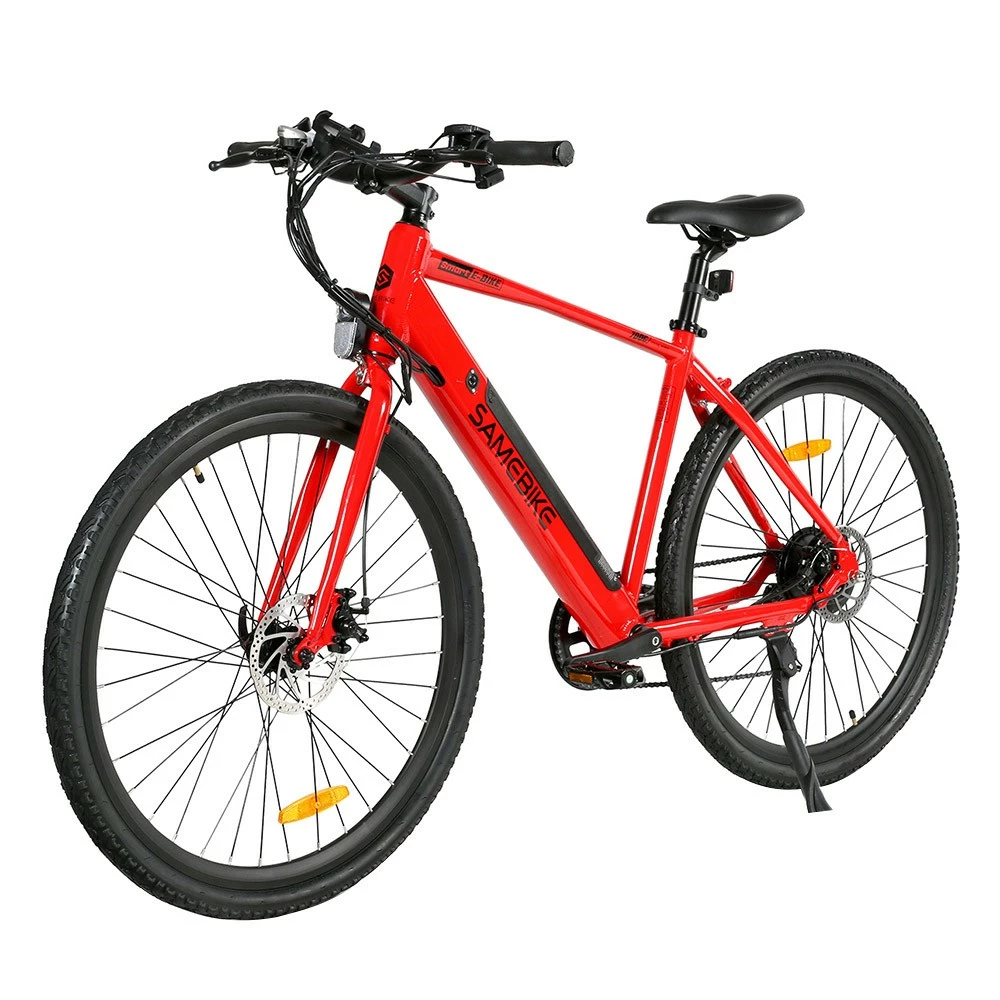 Samebike XWP10 Electric Bike 700*45C KENDA Tires 350W Motor 32Km/h Max Speed 36V 10.4Ah Battery For 40-80KM Range Dual Disc Brakes Shimano 7-Speed Gear App Control - Red 6 Samebike XWP10 Electric Bike 700*45C KENDA Tires 350W Motor 32Km/h Max Speed 36V 10.4Ah Battery For 40-80KM Range Dual Disc Brakes Shimano 7-Speed Gear App Control - Red - Image 4